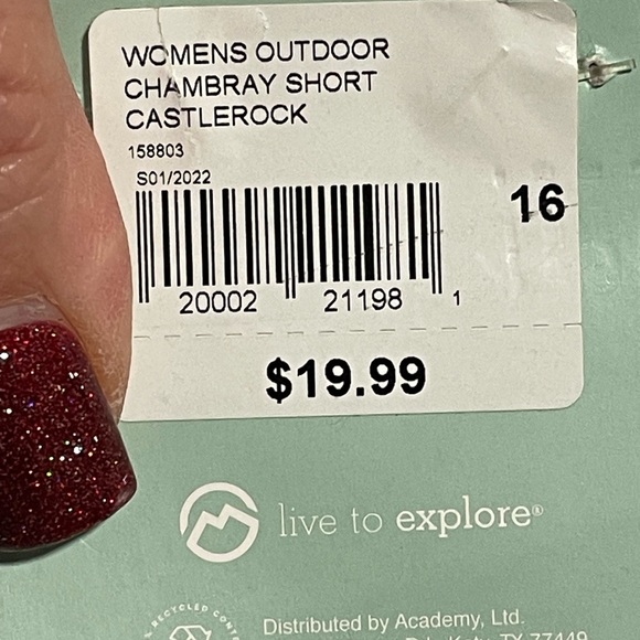 *NWT* Magellan Women’s Outdoor Chambray Athletic Hiking Short Sz 16 4.25” Inseam - Picture 9 of 10